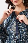 The Kaftan Company Cotton Nightdress - Navy Blue — thumbnail 5